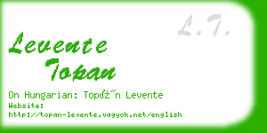 levente topan business card